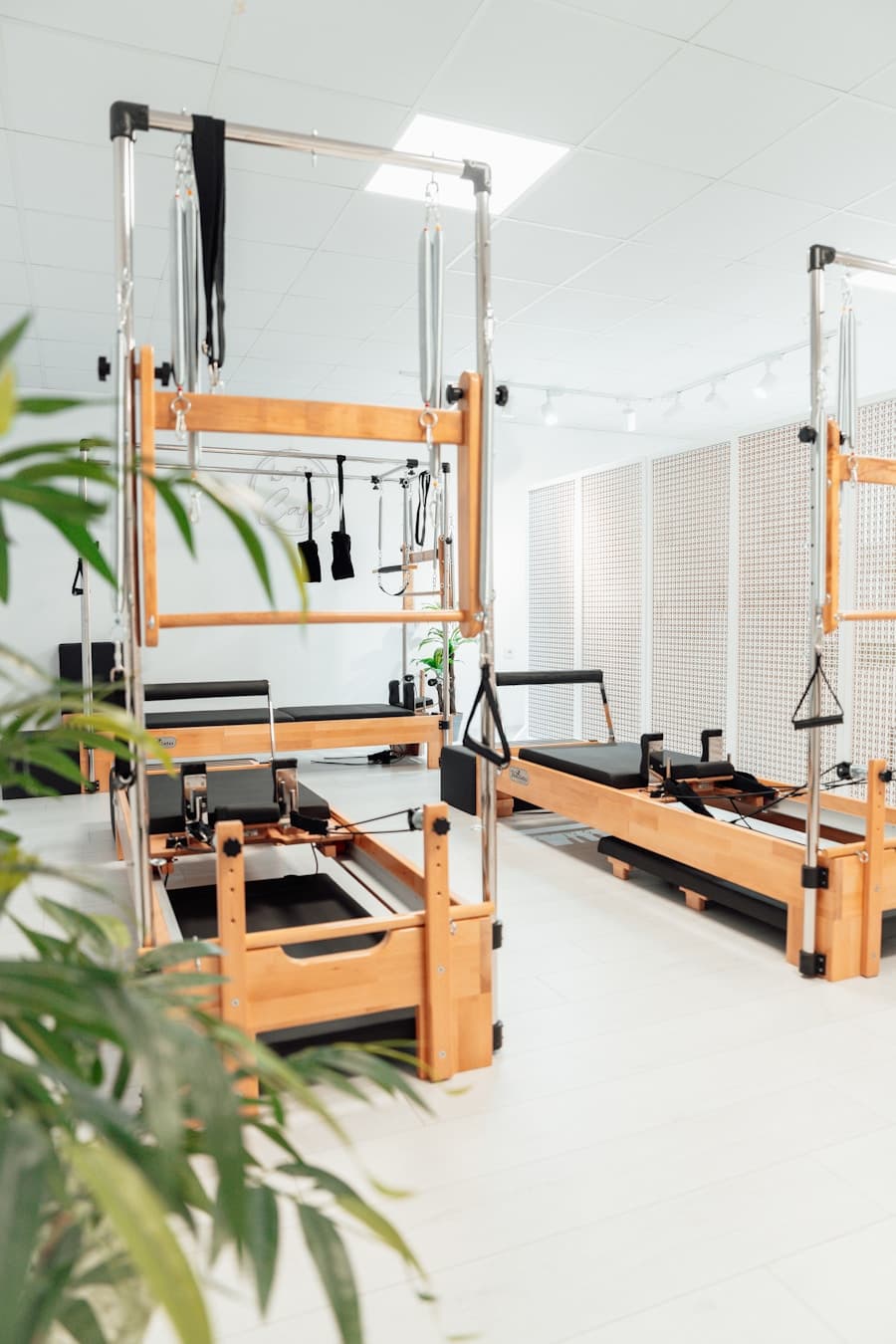 Pilates studio with reformer machines